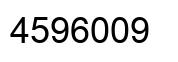 Number 4596009 black image
