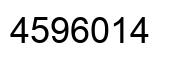 Number 4596014 black image