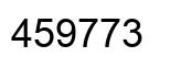 Number 459773 black image