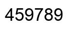 Number 459789 black image