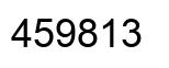 Number 459813 black image