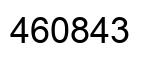 Number 460843 black image