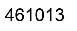 Number 461013 black image