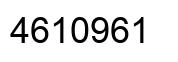 Number 4610961 black image
