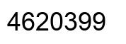 Número 4620399 imagen negro