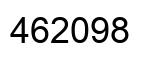 Number 462098 black image