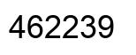 Number 462239 black image