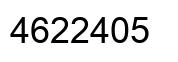 Número 4622405 imagen negro