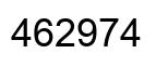Number 462974 black image