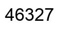 Number 46327 black image