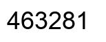 Number 463281 black image