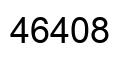 Number 46408 black image