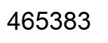 Number 465383 black image