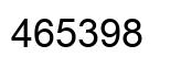 Number 465398 black image