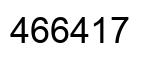 Number 466417 black image