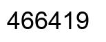 Number 466419 black image