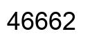 Número 46662 imagen negro