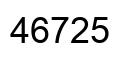 Número 46725 imagen negro