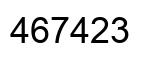 Number 467423 black image