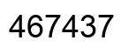 Number 467437 black image