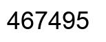 Number 467495 black image