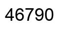 Número 46790 imagen negro