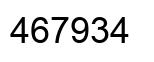 Number 467934 black image