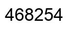 Number 468254 black image