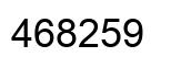 Número 468259 imagen negro
