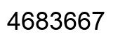 Number 4683667 black image