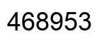 Number 468953 black image