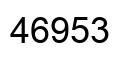 Número 46953 imagen negro