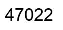 Número 47022 imagen negro