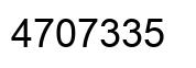 Number 4707335 black image