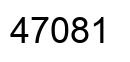 Number 47081 black image