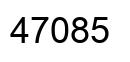 Number 47085 black image