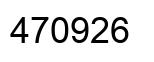 Number 470926 black image