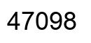 Número 47098 imagen negro