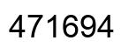 Number 471694 black image