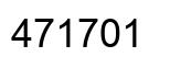 Number 471701 black image