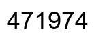 Number 471974 black image