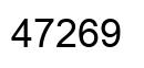 Number 47269 black image