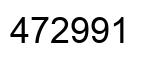Number 472991 black image