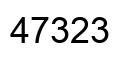 Number 47323 black image