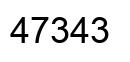 Number 47343 black image
