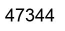 Number 47344 black image