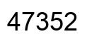Número 47352 imagen negro