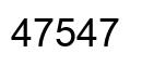 Número 47547 imagen negro