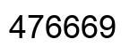 Number 476669 black image