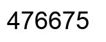 Number 476675 black image